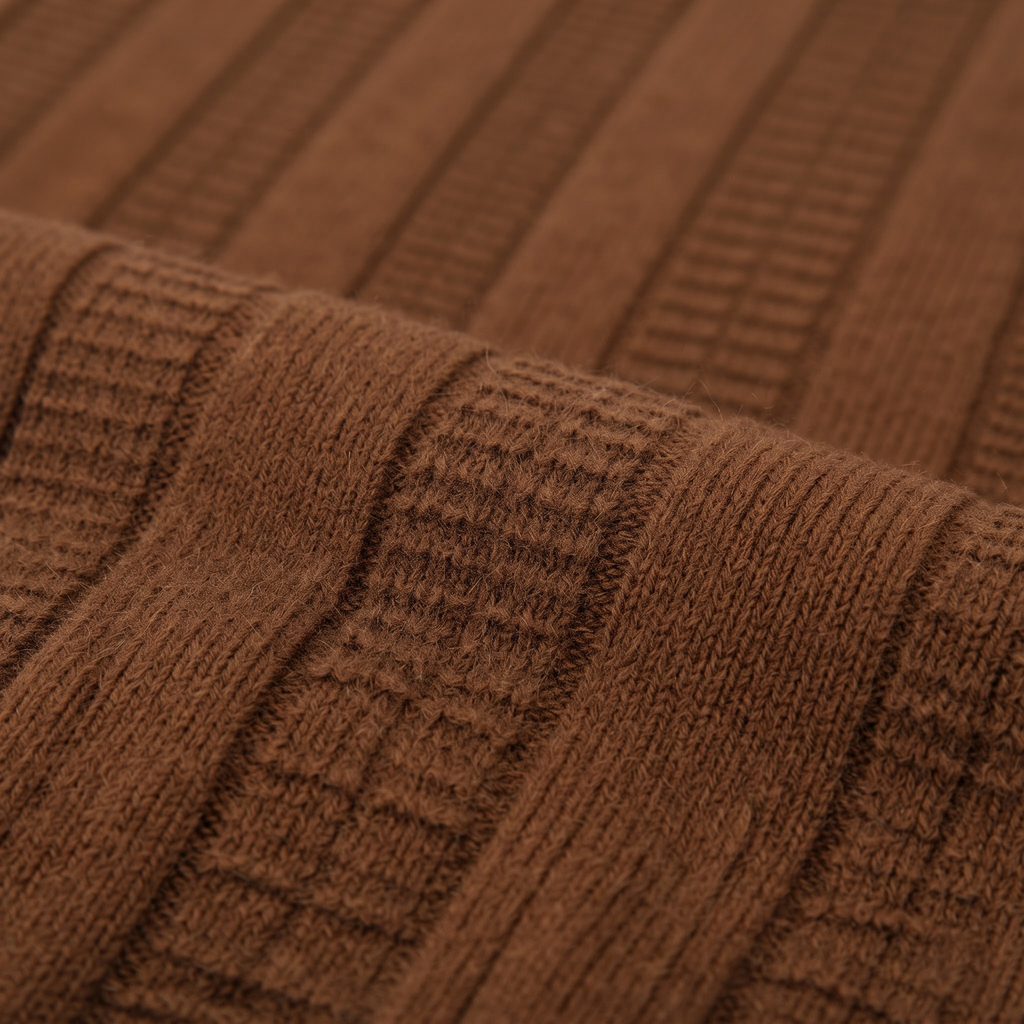 Brown Zip Polo
