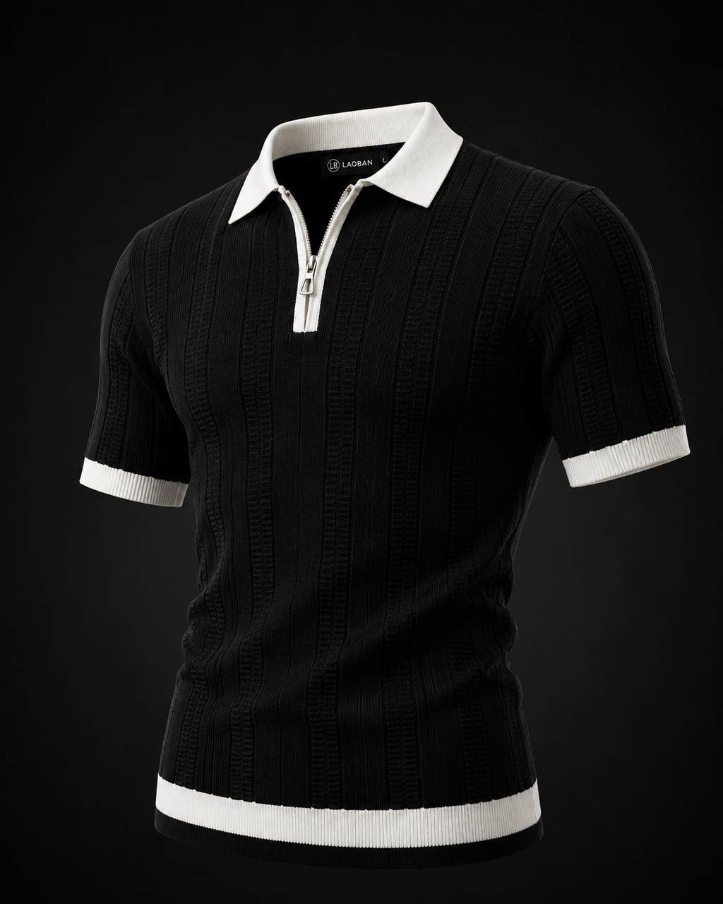 Black Zip Polo