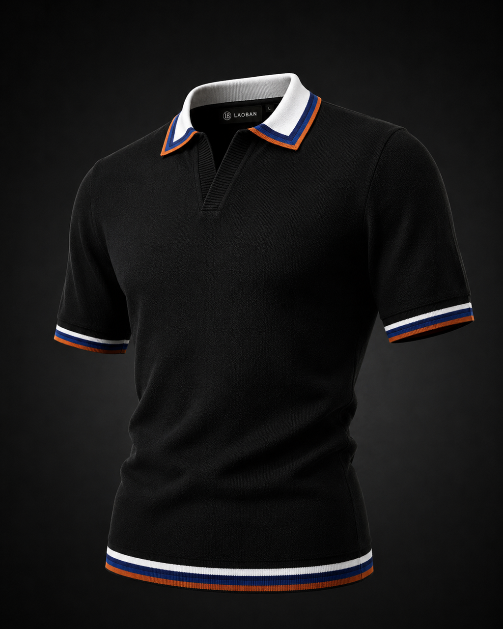 Black Knit Polo
