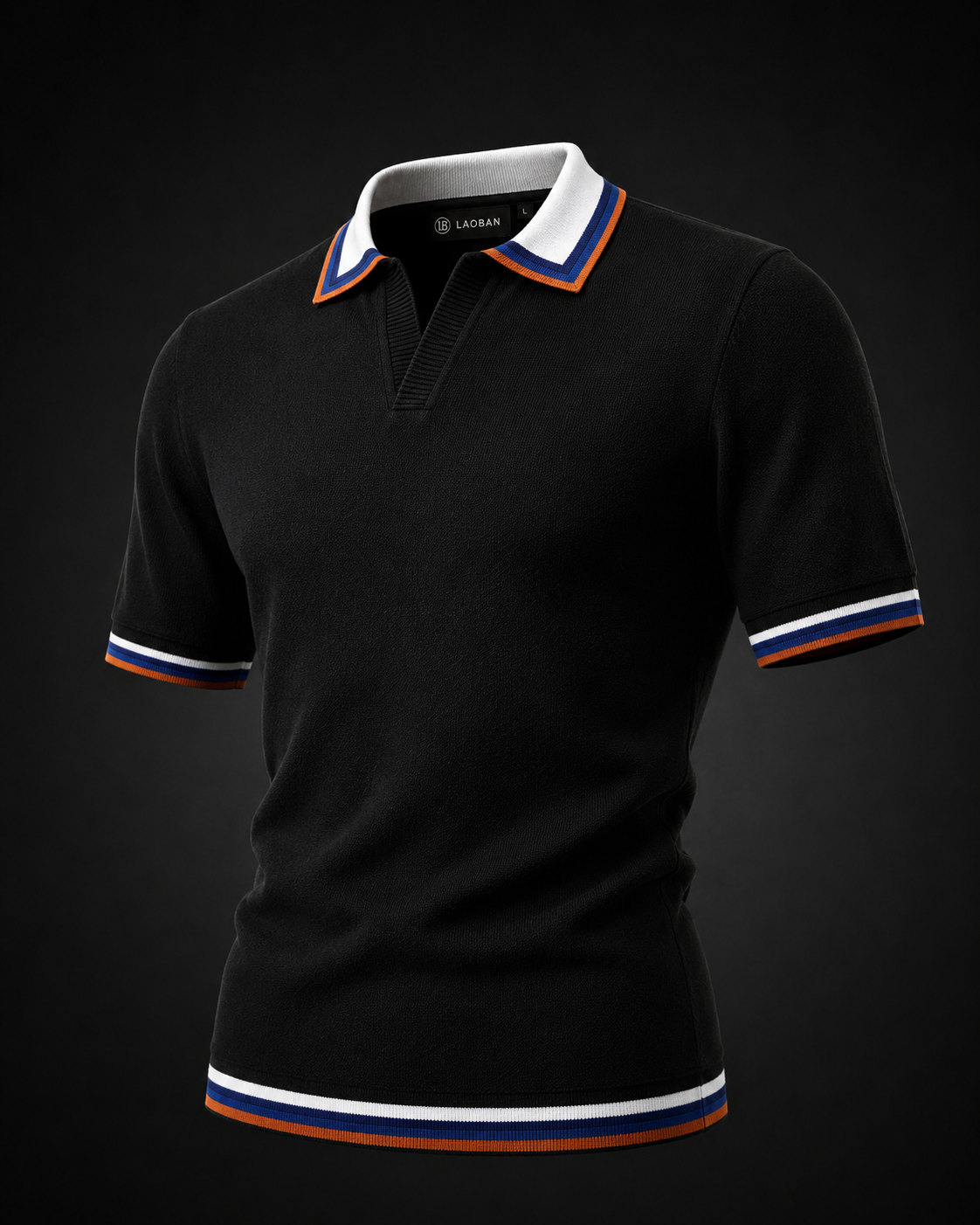 Black Knit Polo