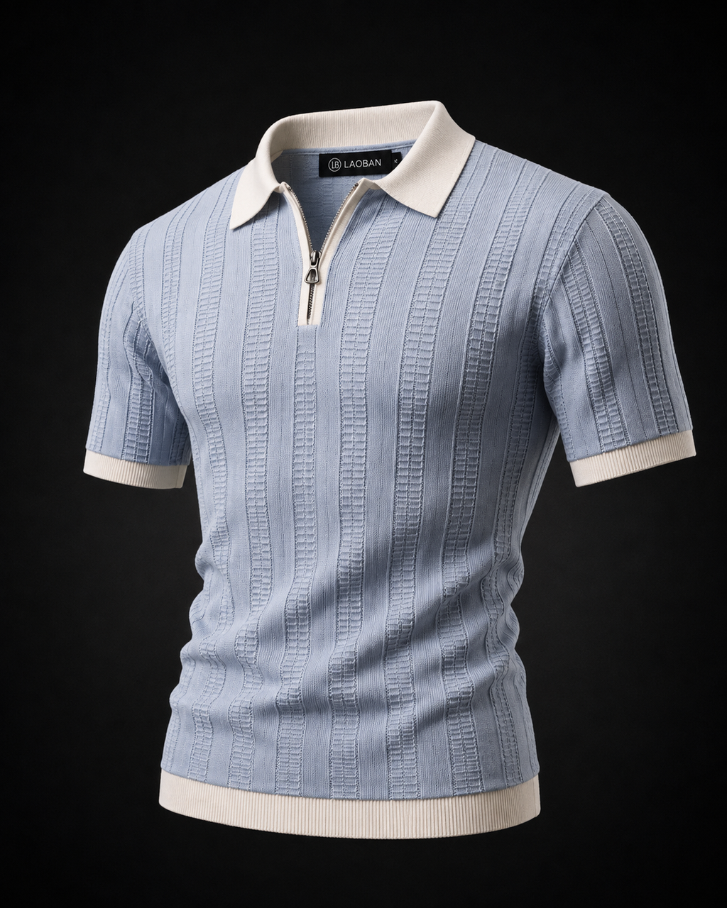 Blue Zip Polo
