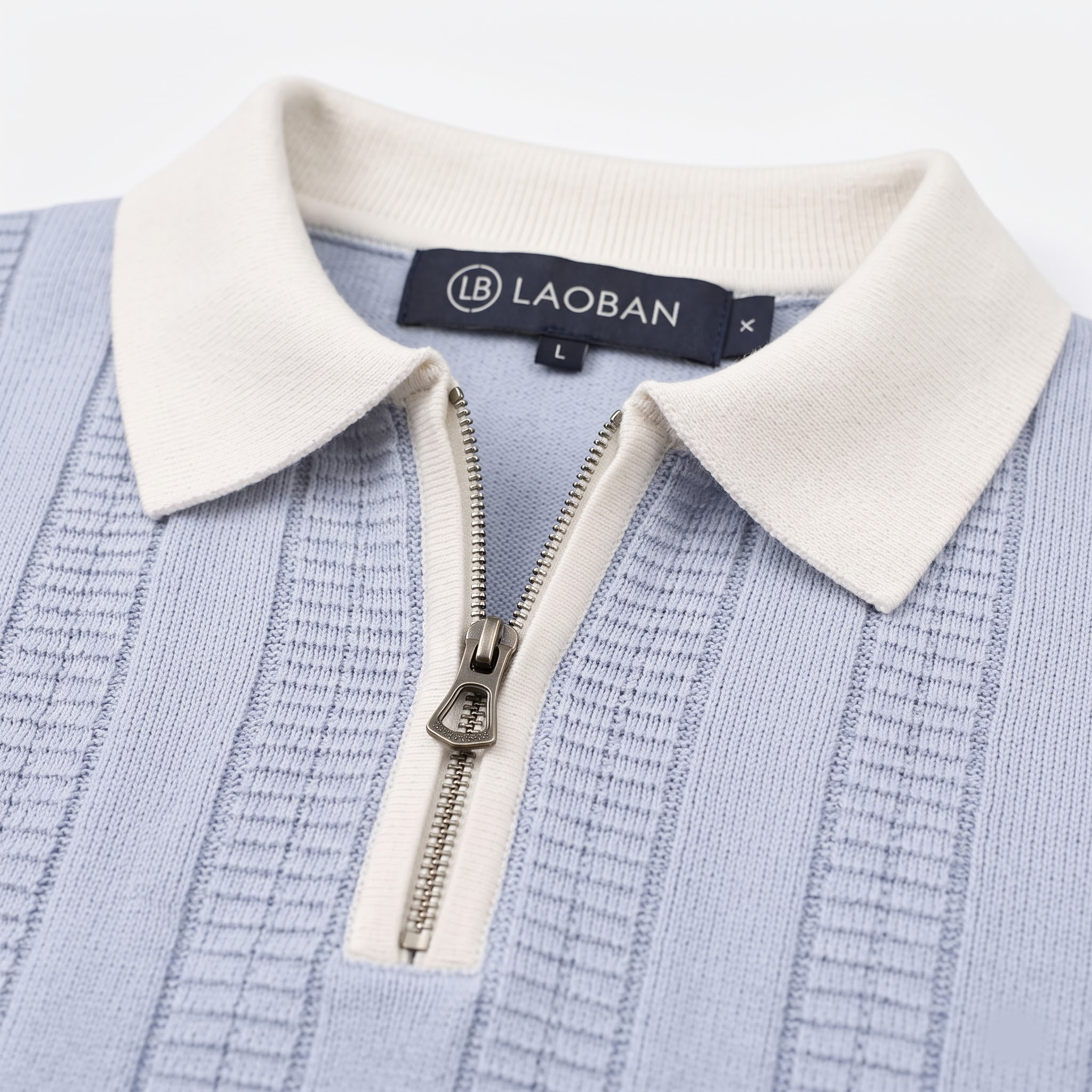 Blue Zip Polo