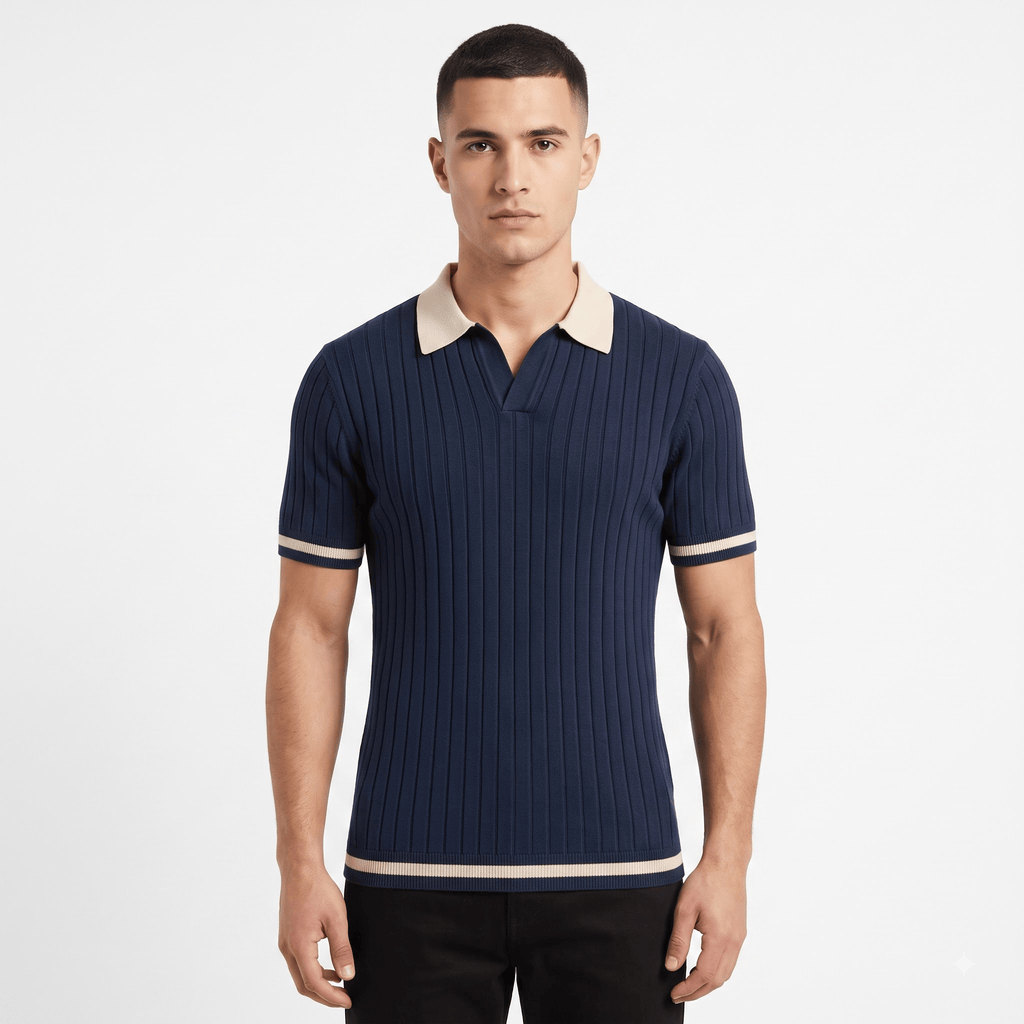 Navy Half-Sleeve polo