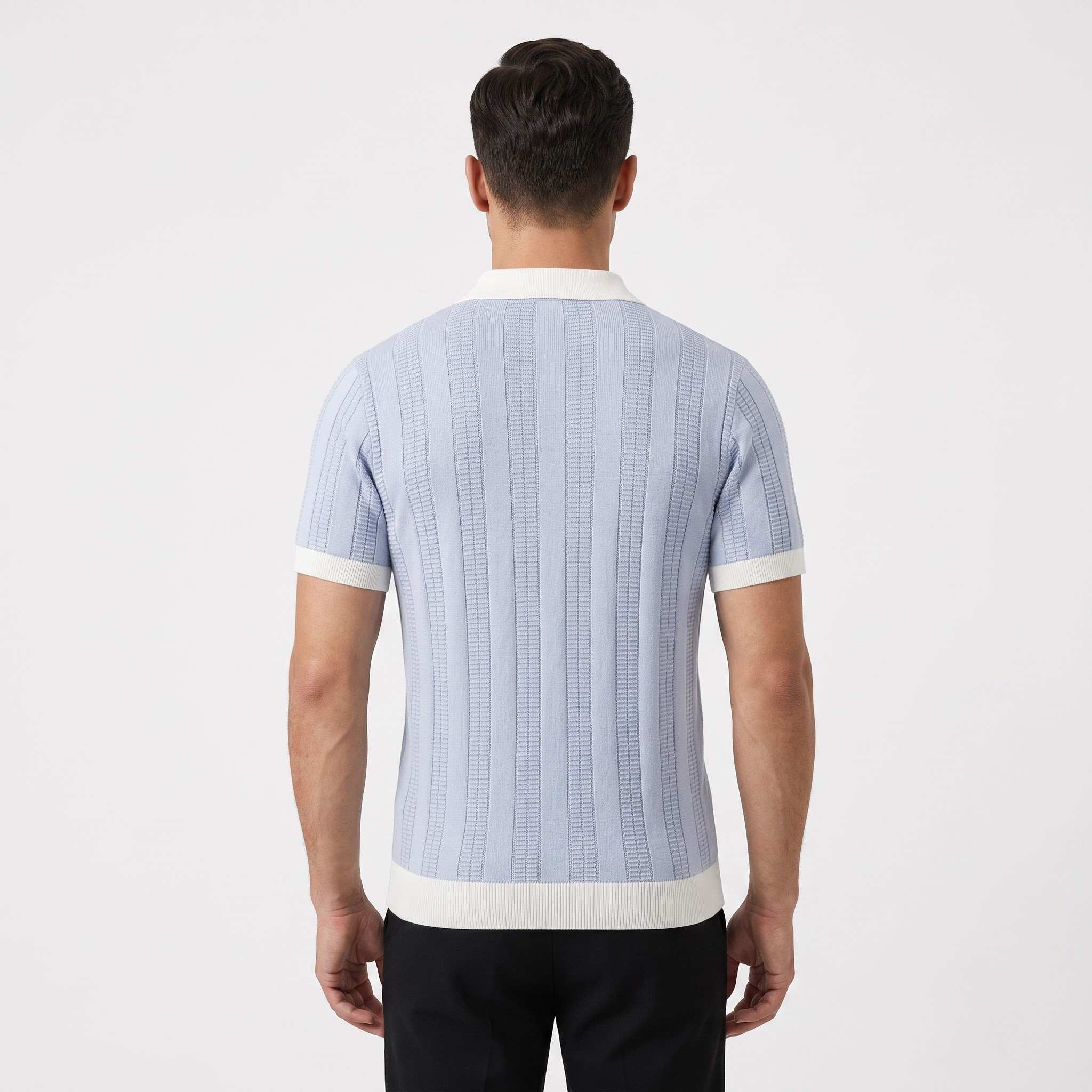 Blue Zip Polo