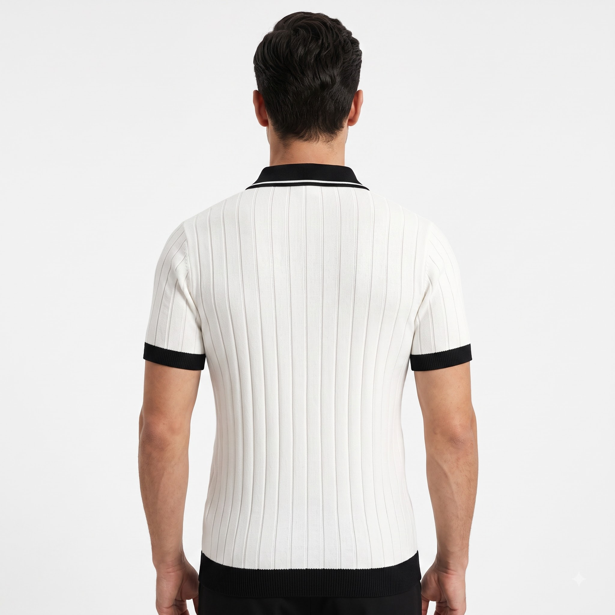 White Half-Sleeve Polo