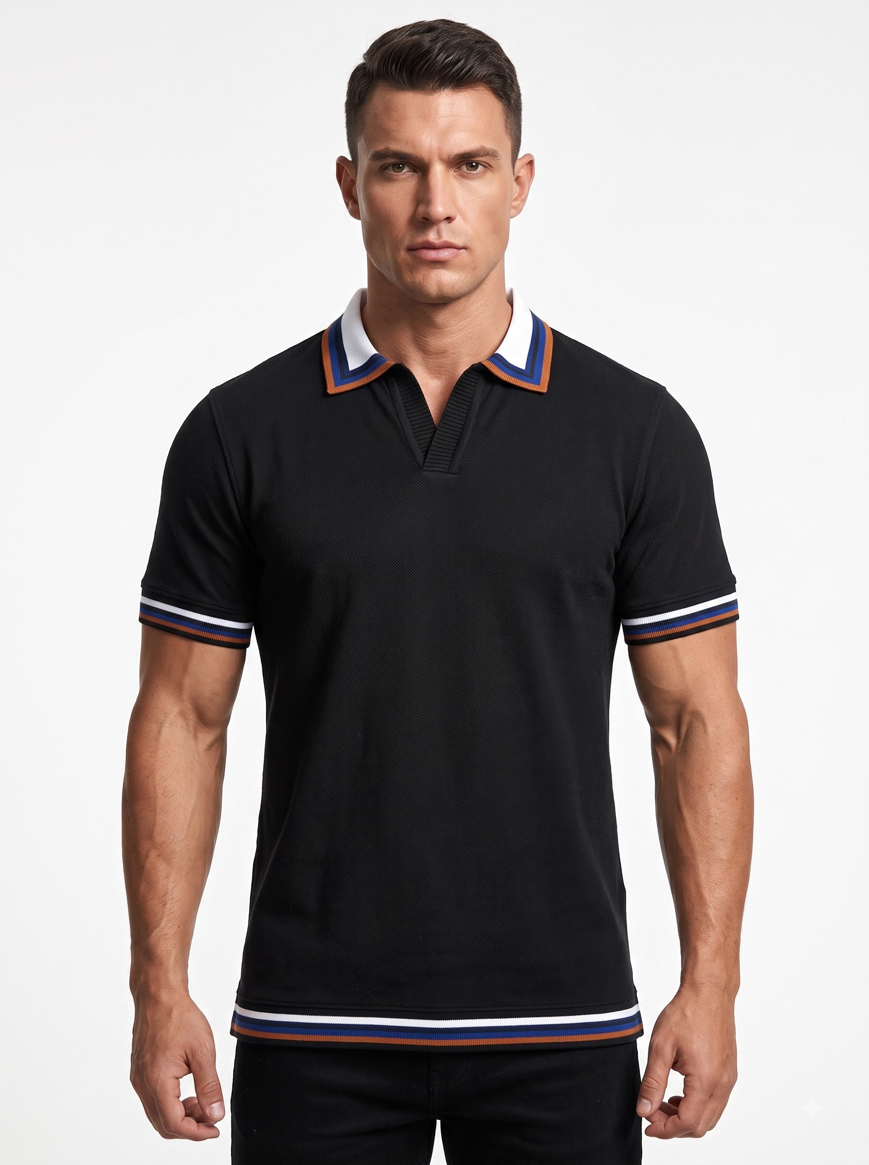 Black Knit Polo