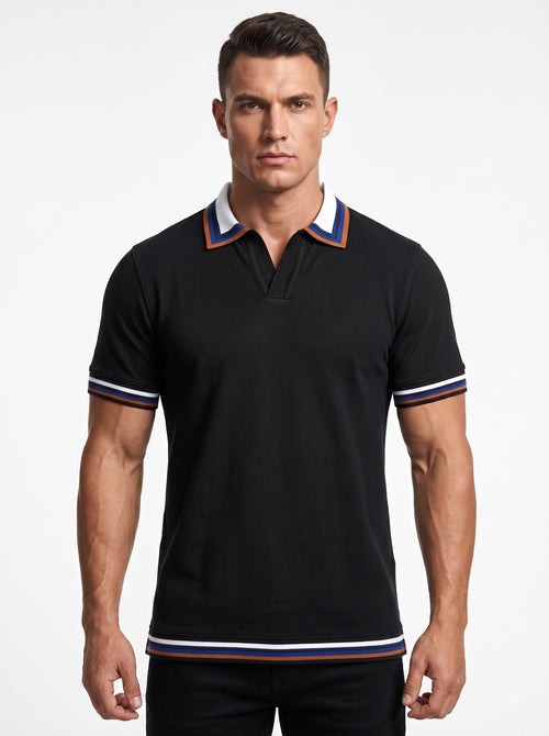 Black Knit Polo