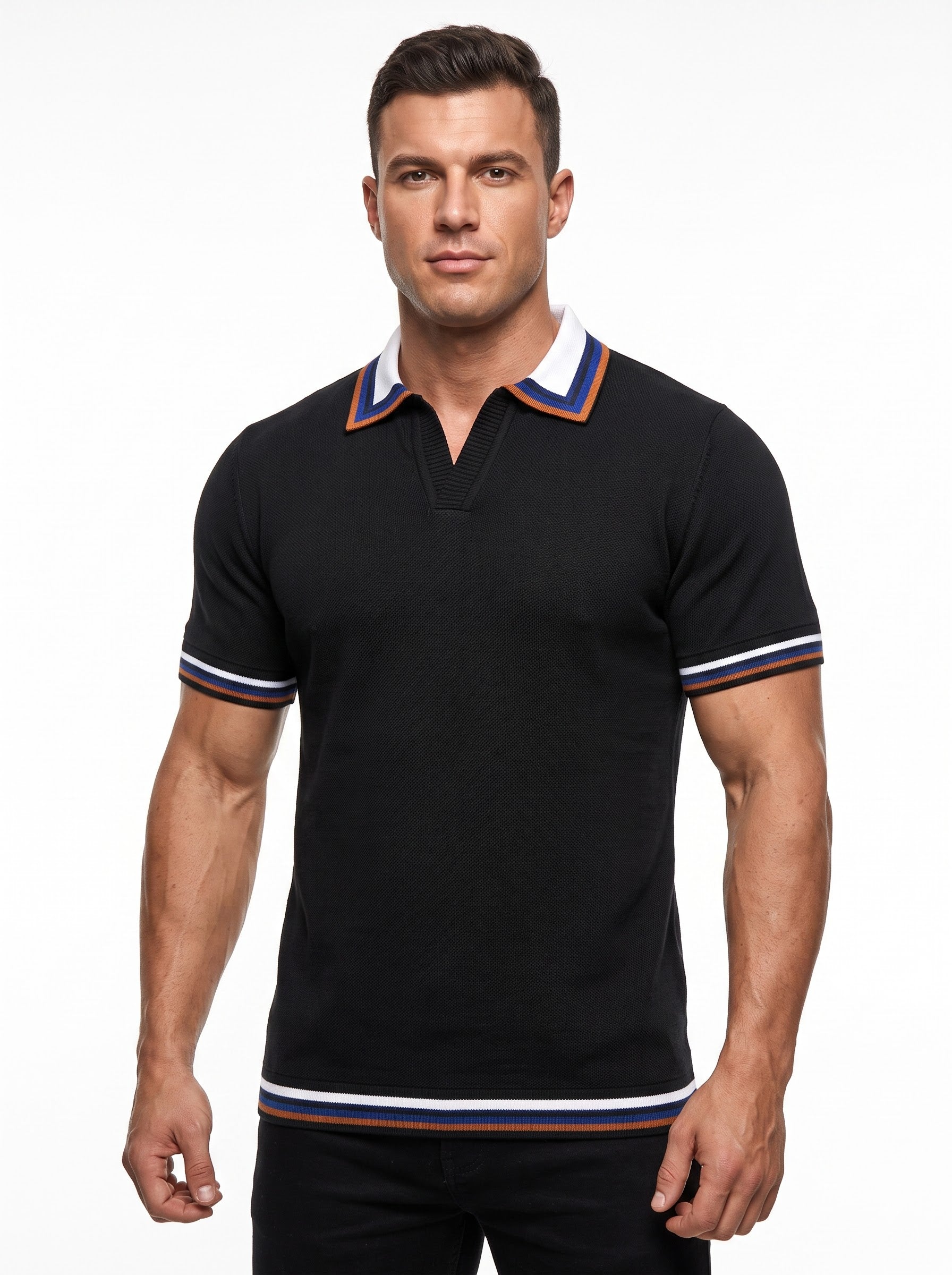 Black Knit Polo