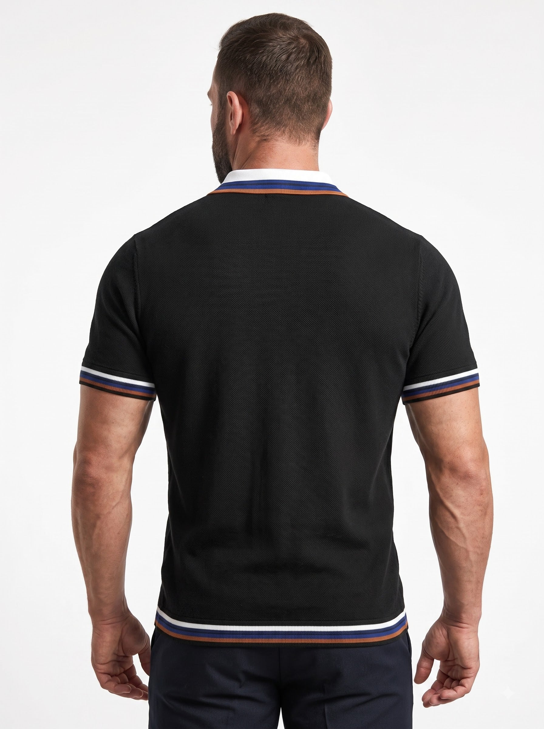 Black Knit Polo