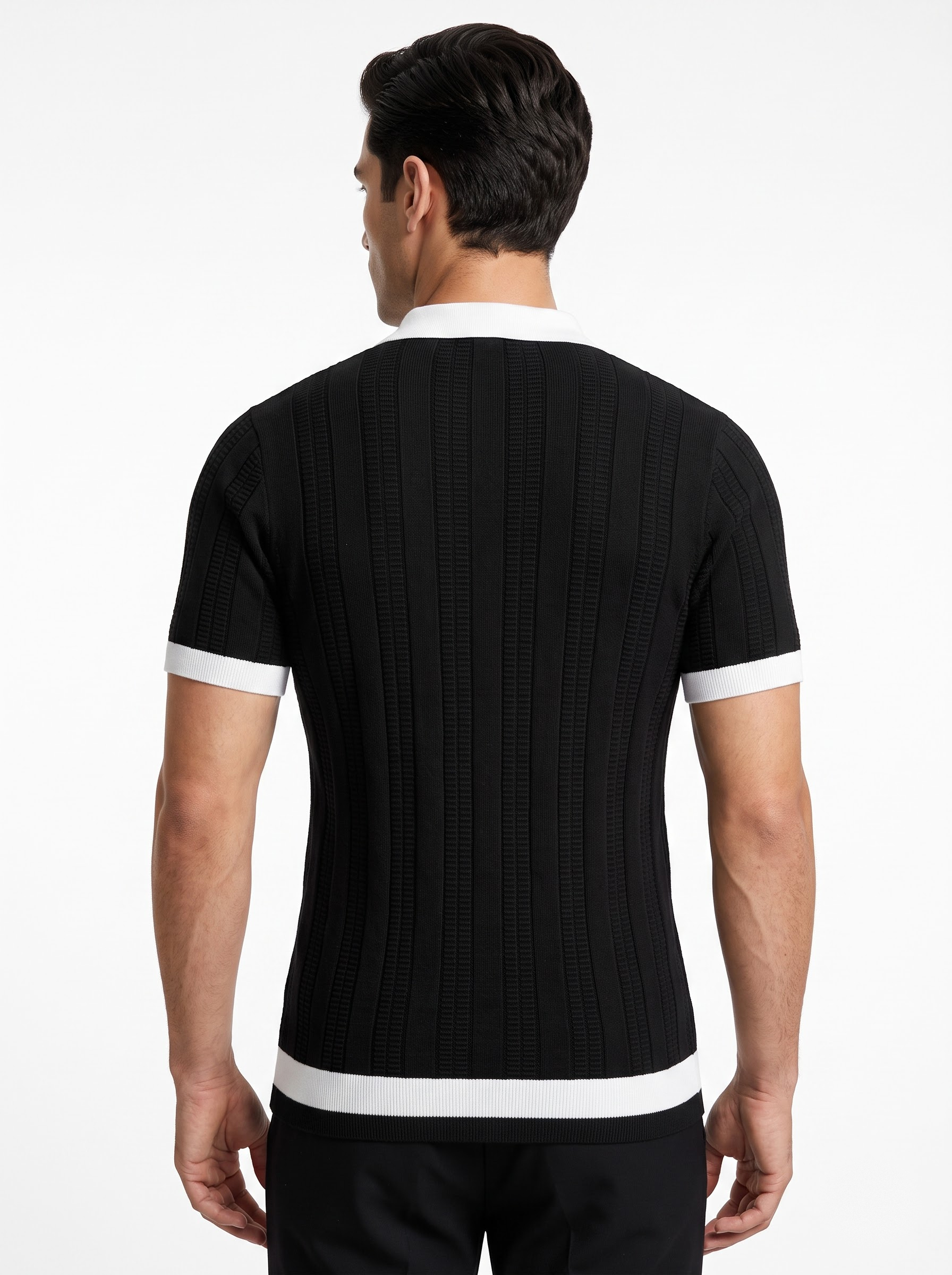 Black Zip Polo