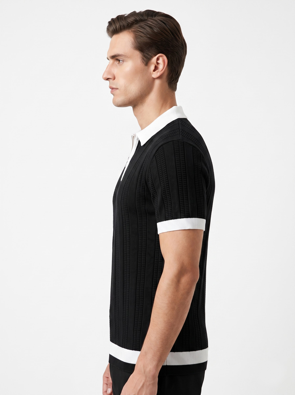 Black Zip Polo