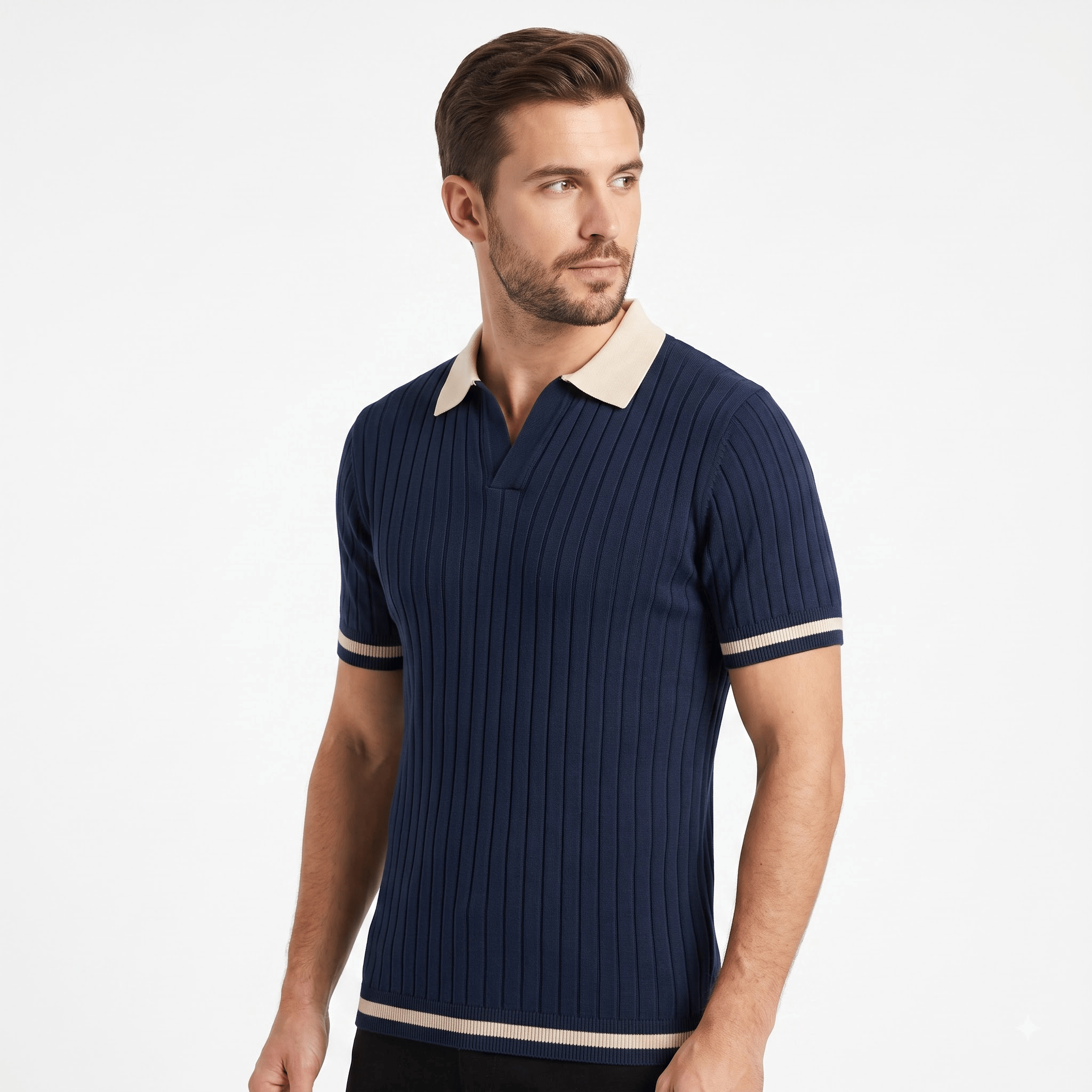 Navy Half-Sleeve polo