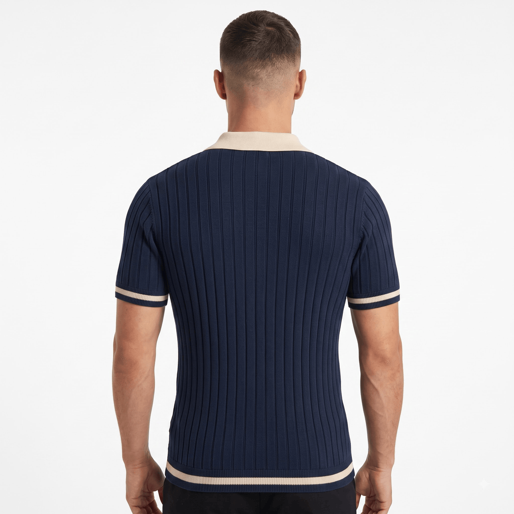 Navy Half-Sleeve polo