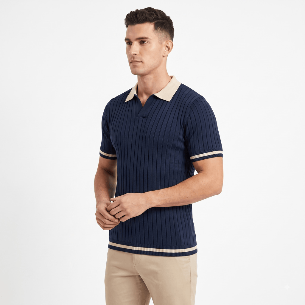 Navy Half-Sleeve polo