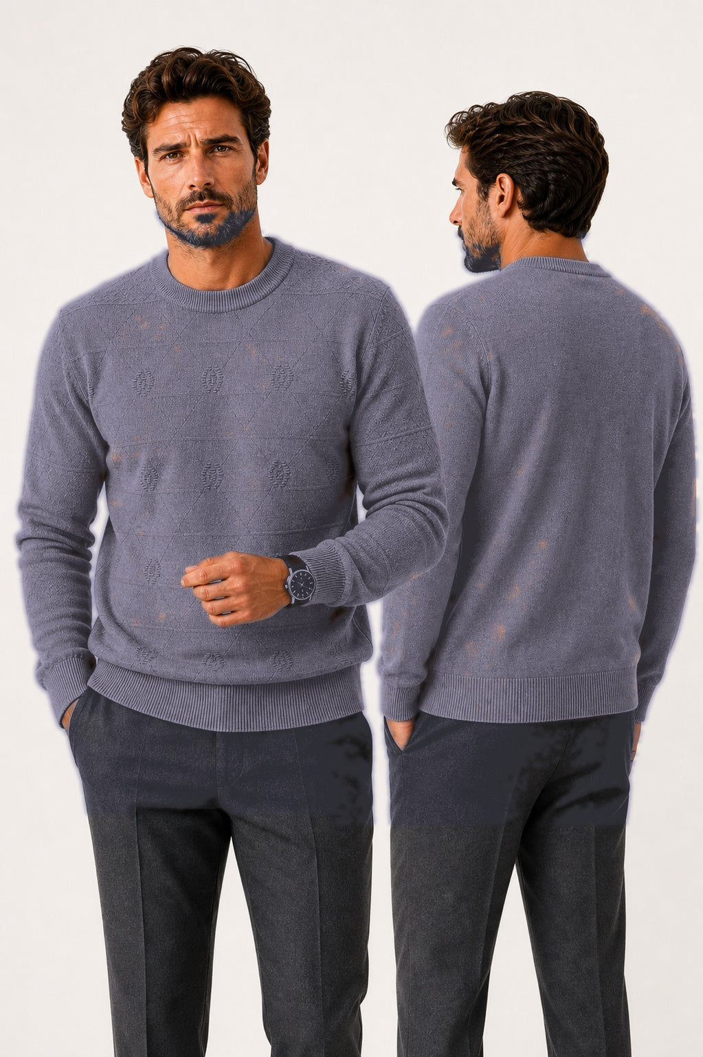 full sleve mens blue sweater
